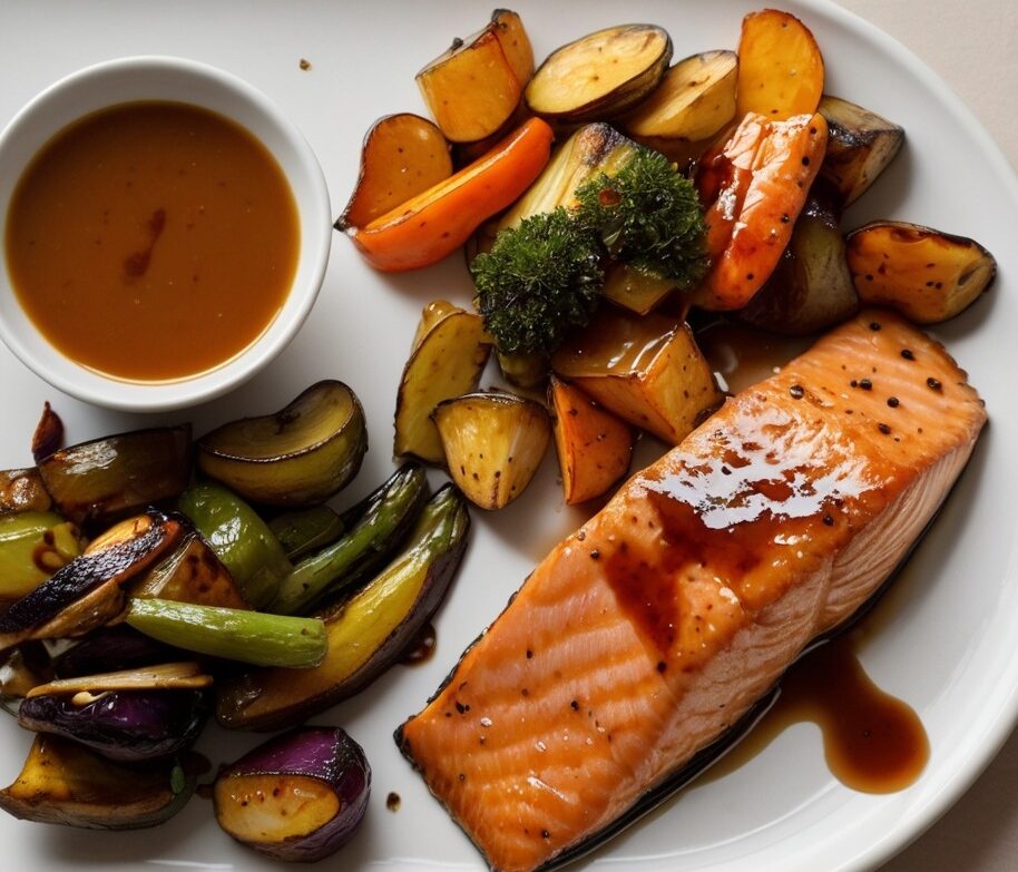 Miso Glazed Salmon – A Flavorful Fusion Dish www.flavoretta.com